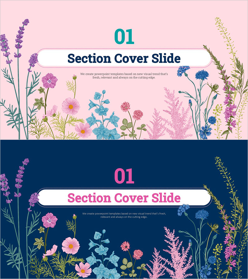 봄 피피티 와이드 템플릿 간지 – 생동감 넘치는 섹션 커버