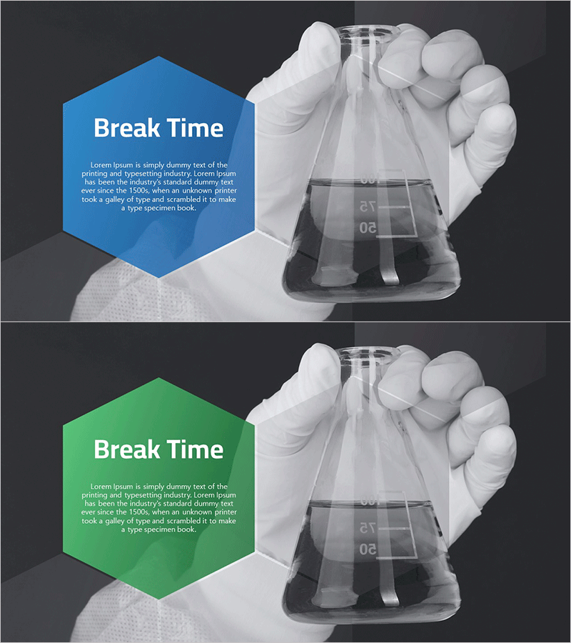 과학 실험 쉬는시간 – 스마트한 텍스트 디자인