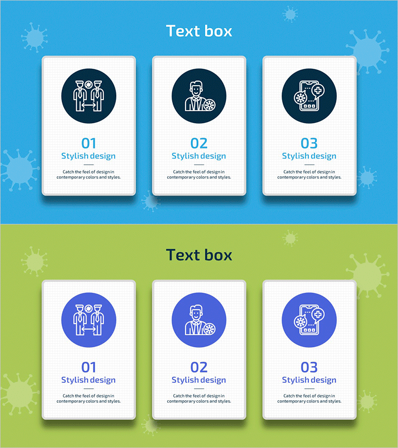 코로나19 예방 목표를 위한 PPT 슬라이드 – 사업 비전 및 전략