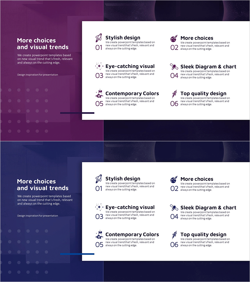 우주 탐사 목표 설정 슬라이드 – 비즈니스 비전과 전략