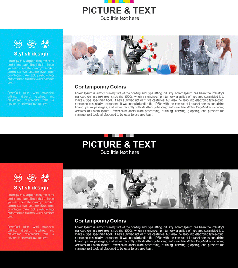 성공적인 과학 실험 개요 슬라이드 - 현대적 디자인