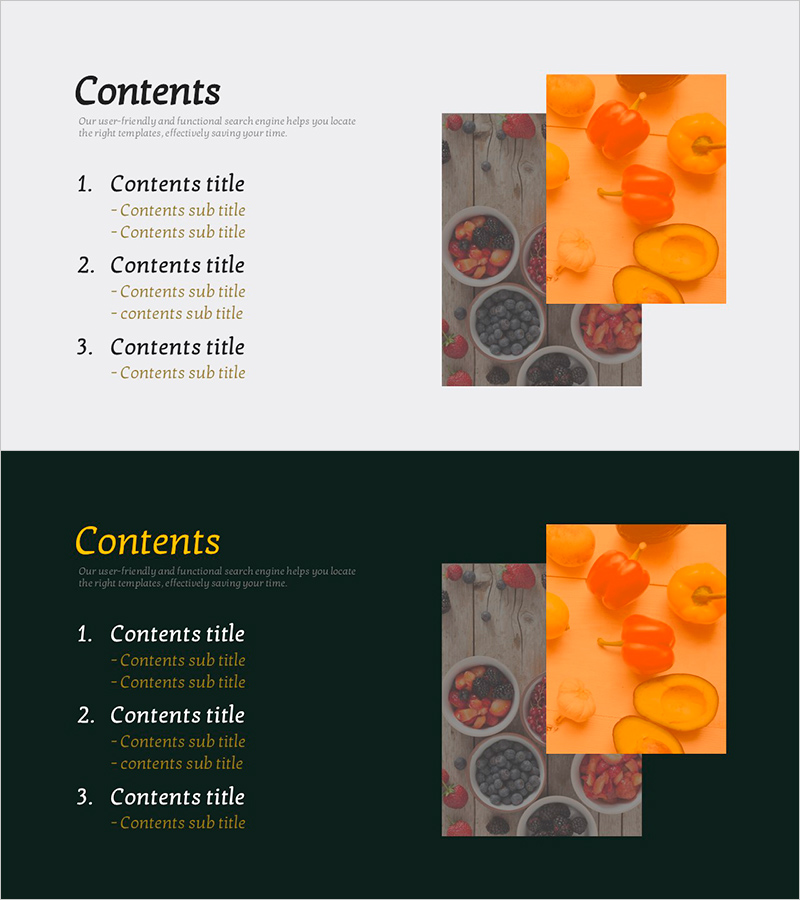 과일 PPT 목차 – 시각적 프레젠테이션의 완성