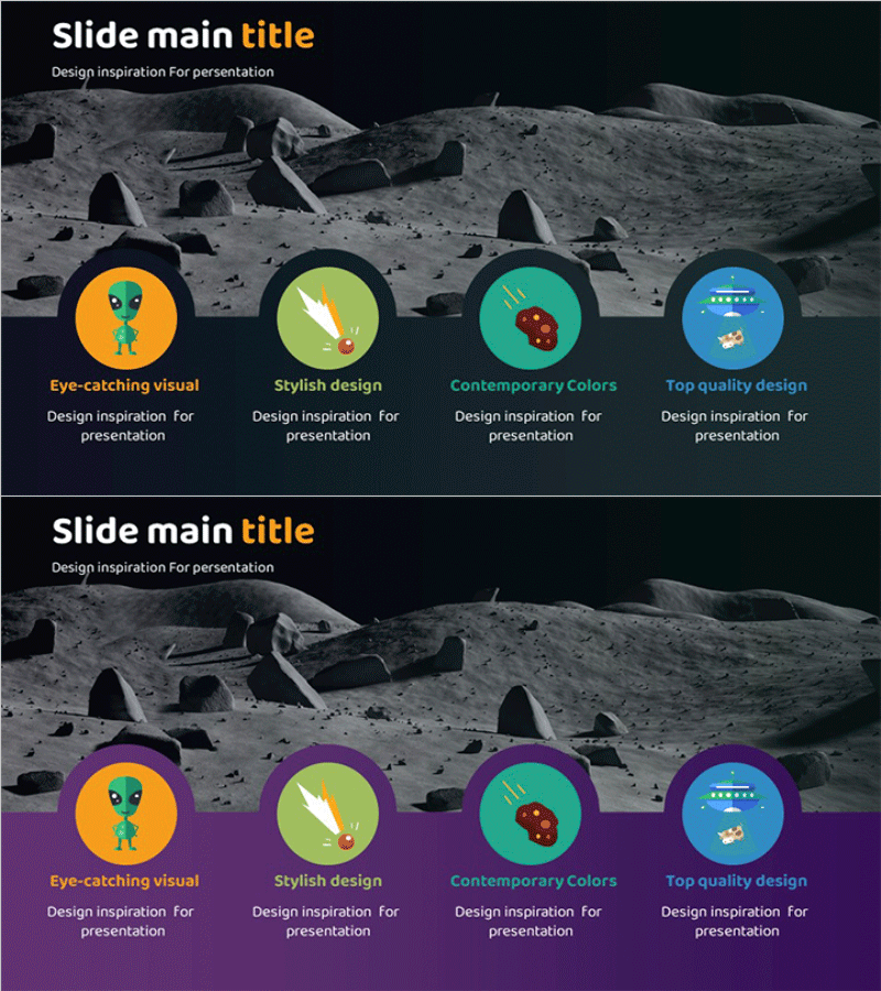 외계 일러스트 특성 다이어그램 – 창의적 디자인 발상