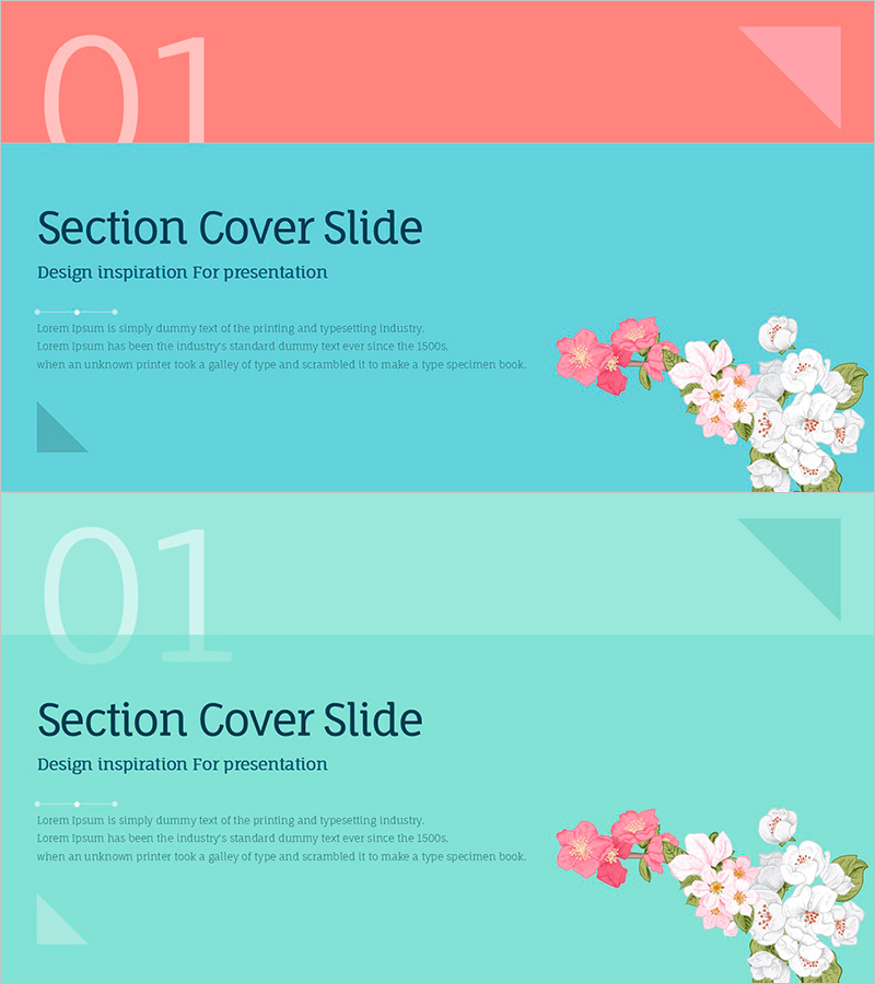 웨딩 플라워 템플릿 간지 – 사랑의 시작을 담다