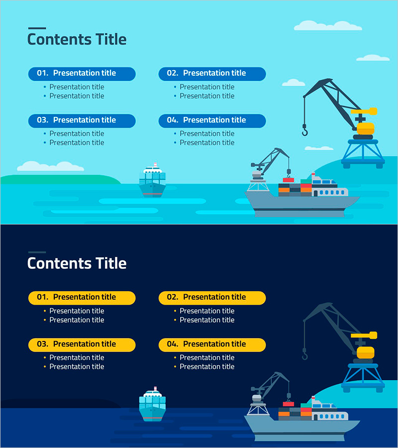 수송 일러스트 템플릿 목차 – 운송의 통찰