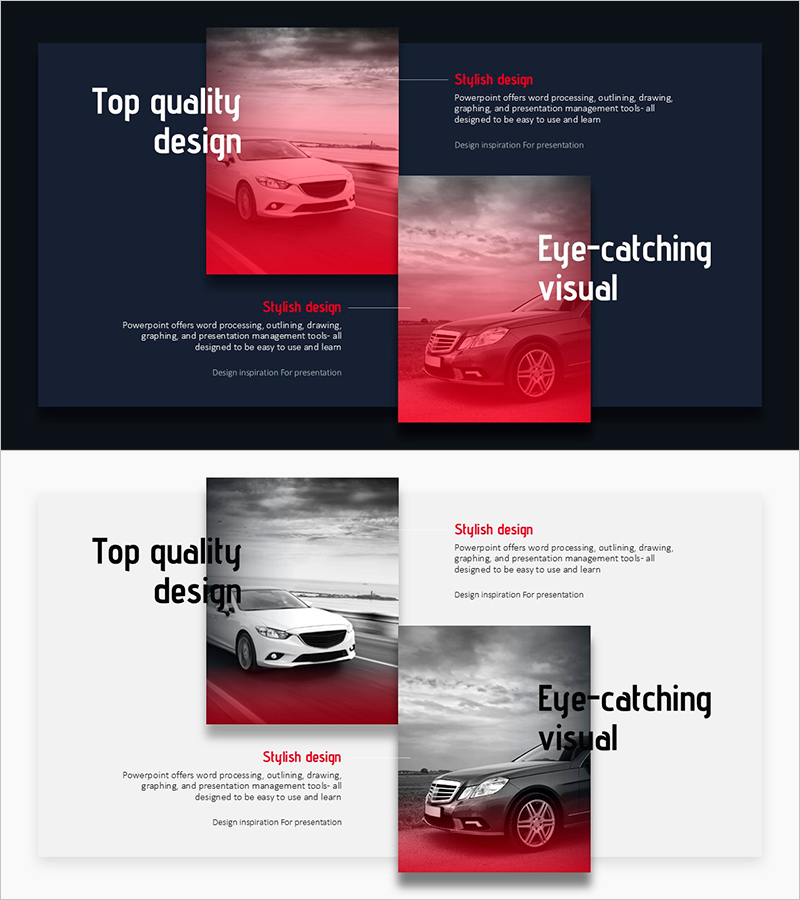 신차 출시 광고 슬라이드 – 시각적 매력과 마케팅 전략