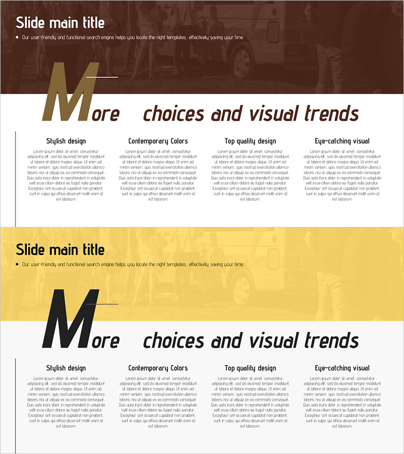 Alphabetical Title Slide – Visual Trends and Choices