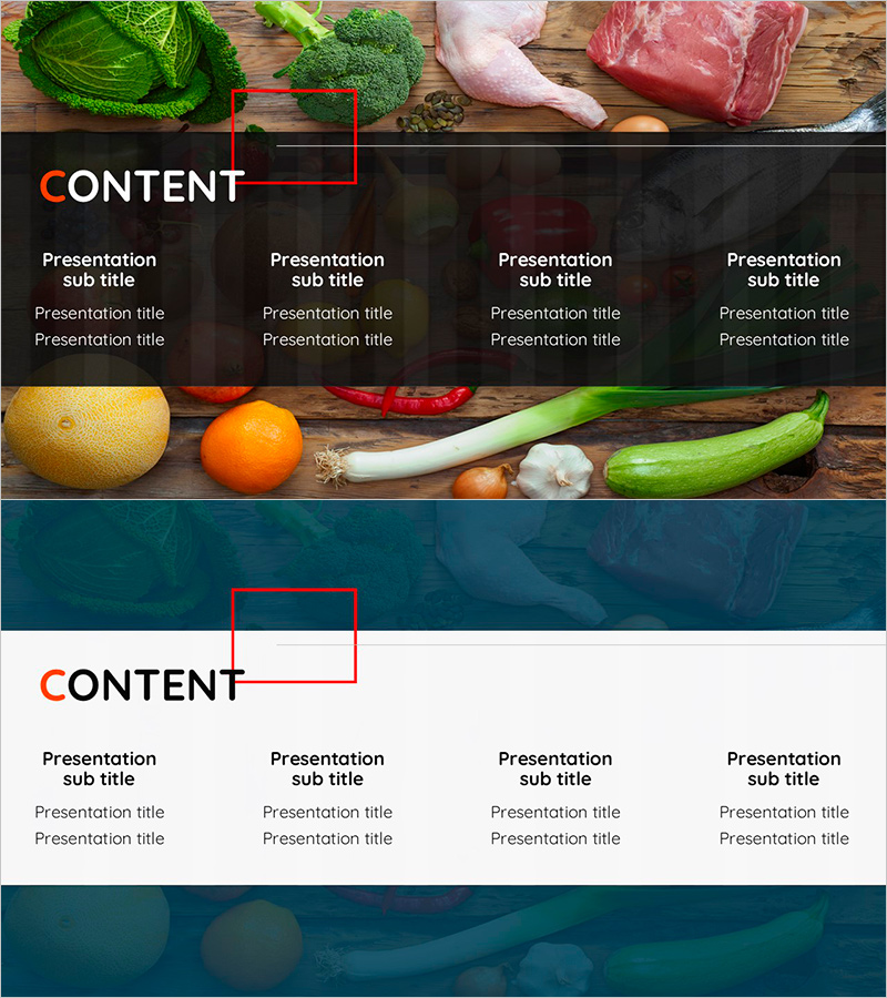 식품 유통 템플릿 목차