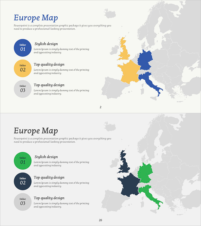 퍼플 그린 시장 분석 맵