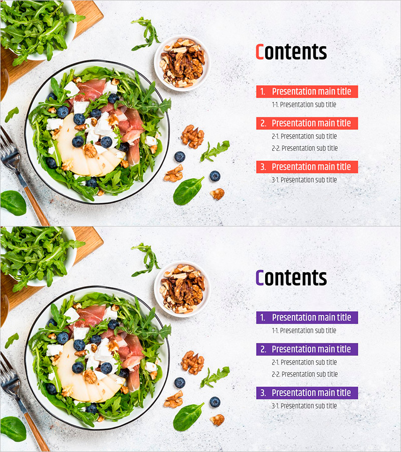 다이어트 푸드 PPT 목차 - 건강한 식단의 시작