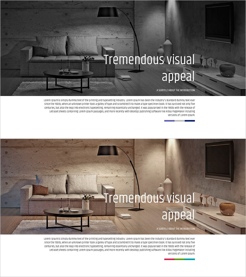 휴식 공간 디자인과 텍스트 – 시각적 매력을 극대화한 소개