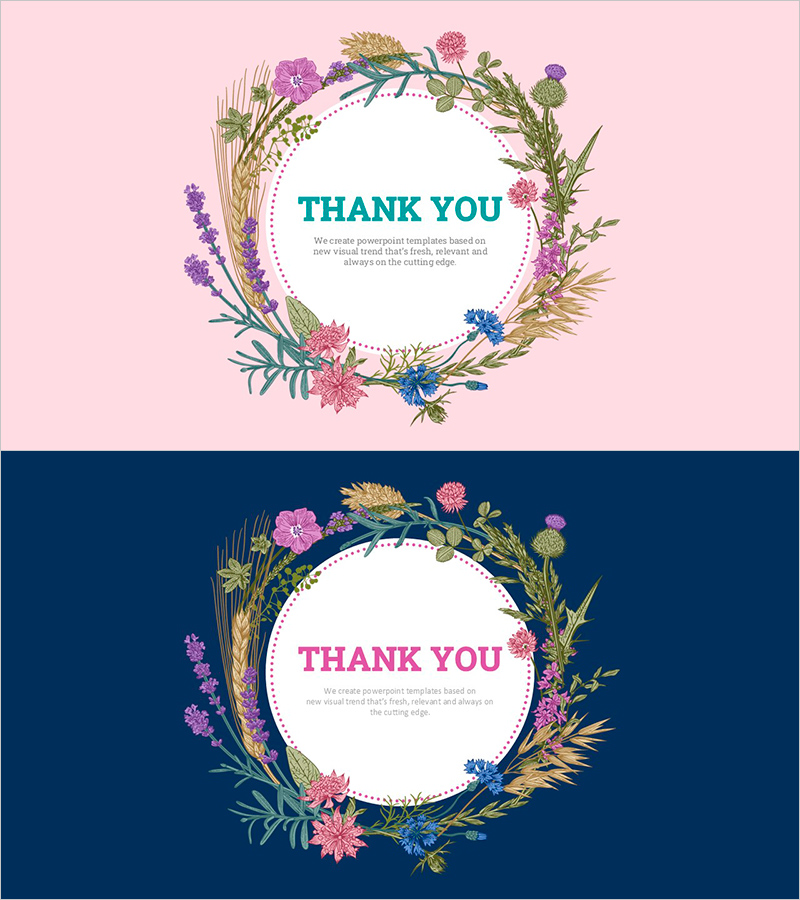 봄의 감성을 담은 엔딩 표지 템플릿