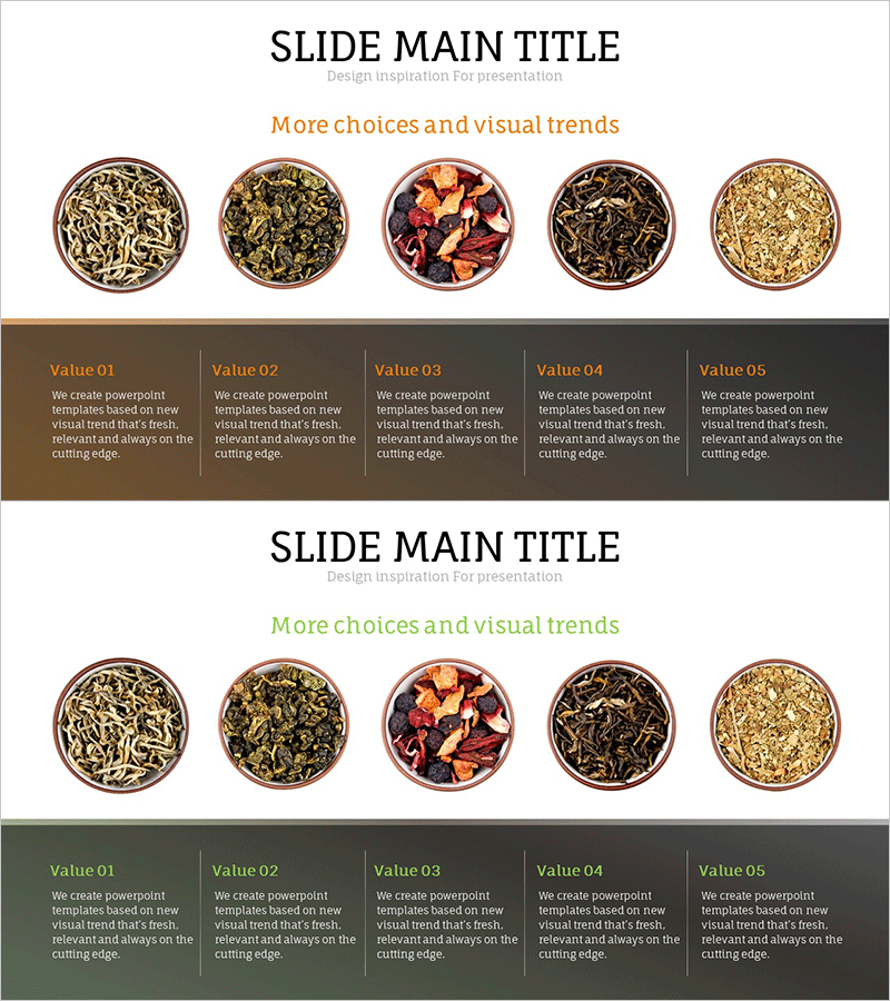 약재 종류를 소개하는 클러스터 다이어그램 슬라이드