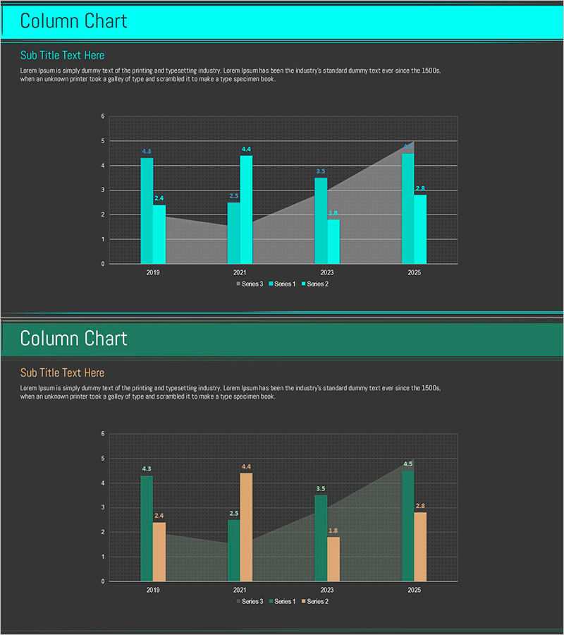 민트 그린 혼합형 그래프 – 시장 현황 분석
