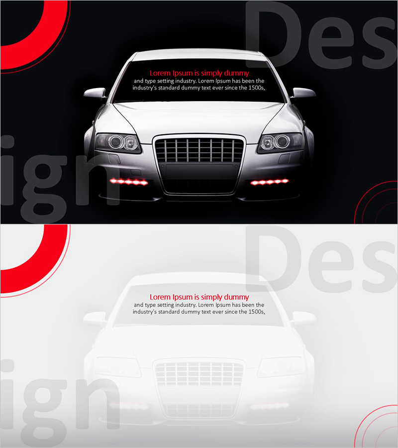 신차 목업 페이지 – 현대적 디자인과 시각적 매력