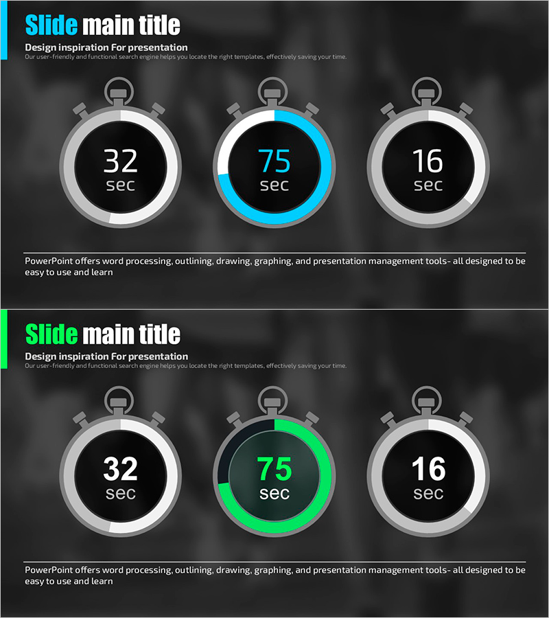 속도 타이머 다이어그램으로 시장 점유율 분석