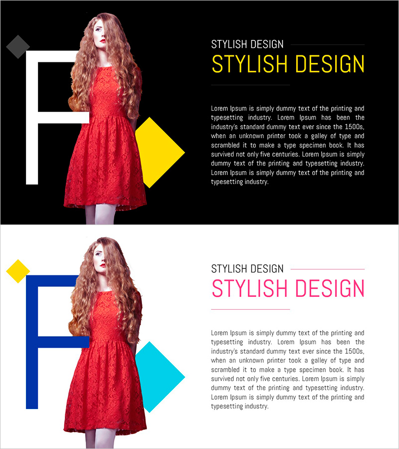 빨간 원피스 패션 슬라이드 – 스타일과 감성