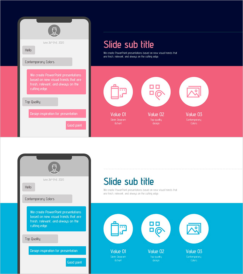모바일 메신저 목업 디자인 – 고객 성공 사례