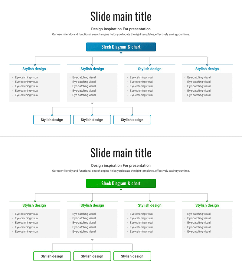 심플 조직도 다이어그램 - 명확한 시각적 구성