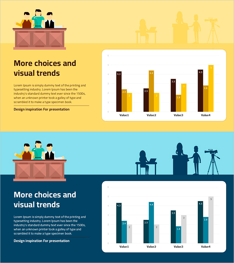 재판 파워포인트 묶음형 그래프 – 경쟁 우위 분석