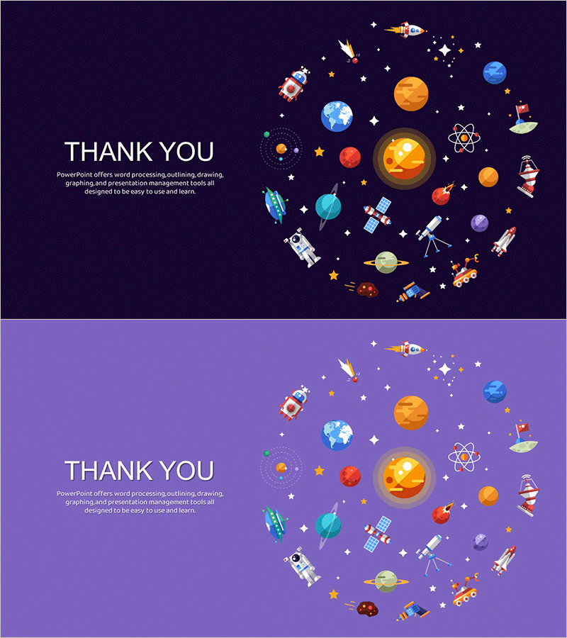 천문학 일러스트 템플릿 엔딩표지 – 창의적 상상의 여정