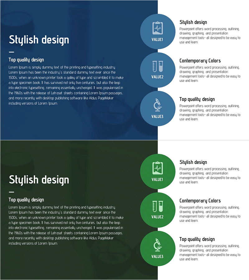 스타일리시한 디자인이 돋보이는 슬라이드 템플릿 - 프리젠테이션의 품격