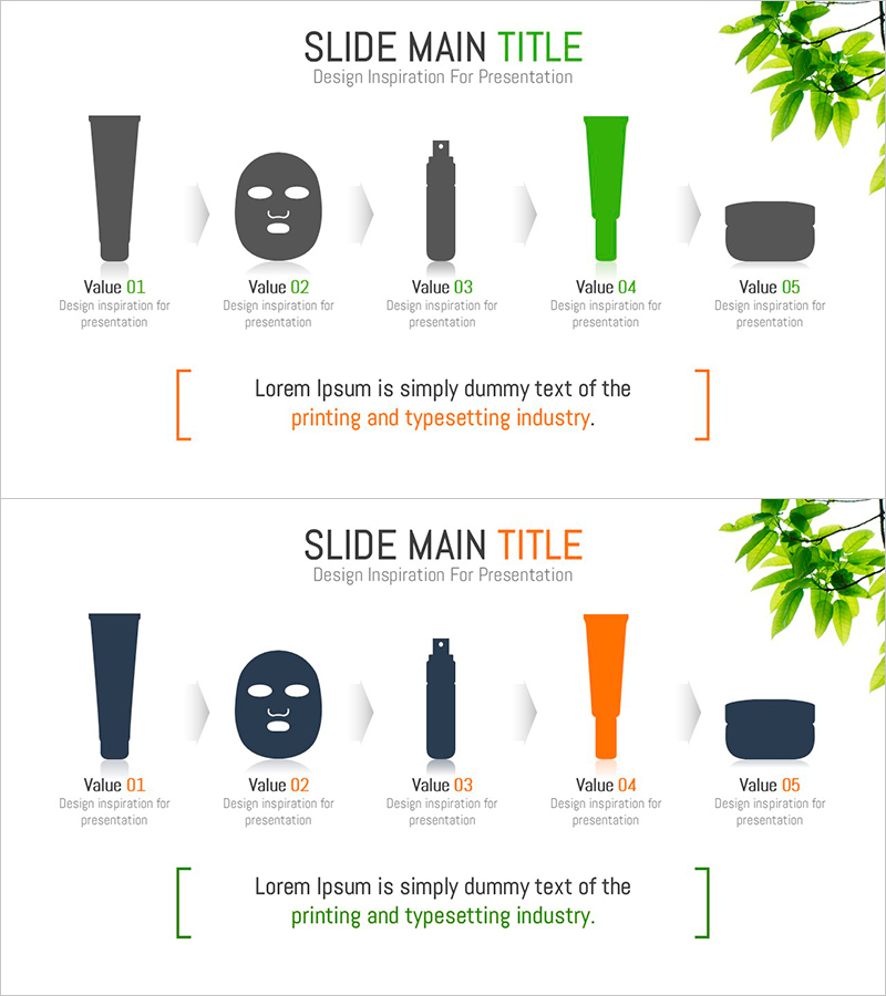 Basic Steps of Cosmetics PowerPoint Template – Product Planning