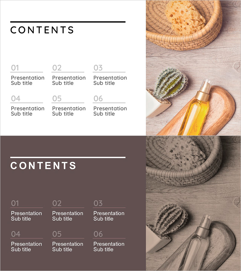 미니멀 브랜딩 템플릿 목차 – 직관적인 구조