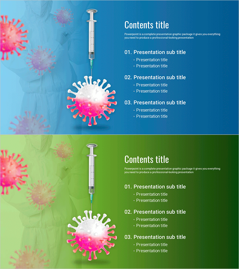 바이러스 백신 템플릿 목차 – 전문적 프레젠테이션의 시작