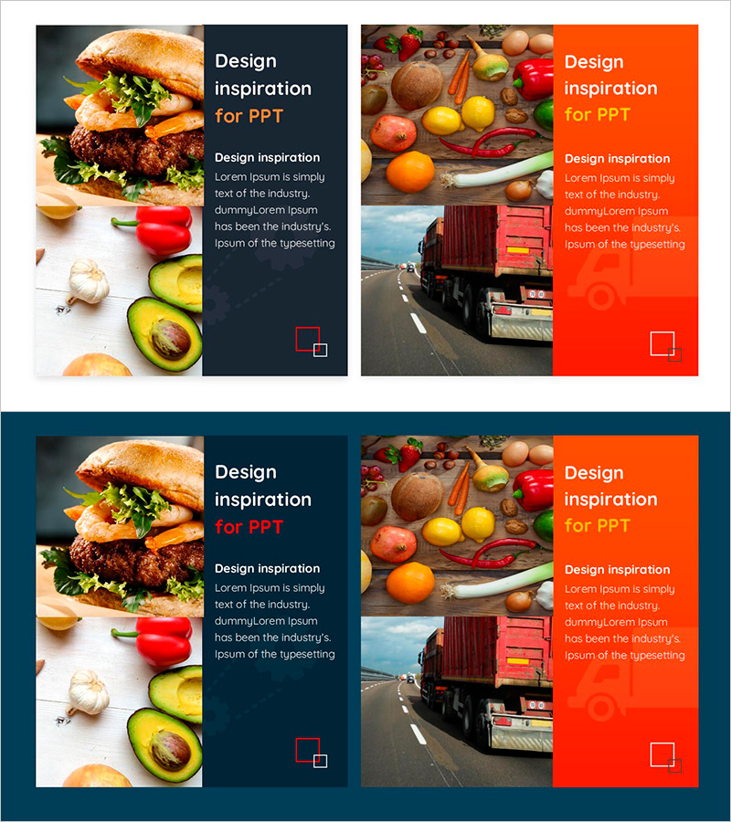 식품 산업 텍스트 박스 – 효과적인 제품 소개