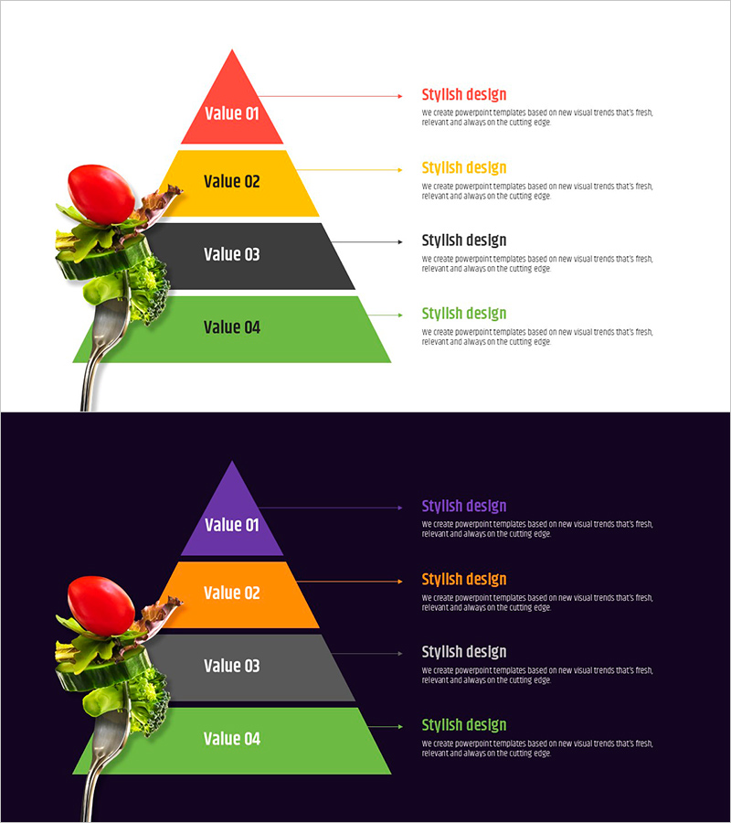 식단 피라미드 전략 프레젠테이션 슬라이드