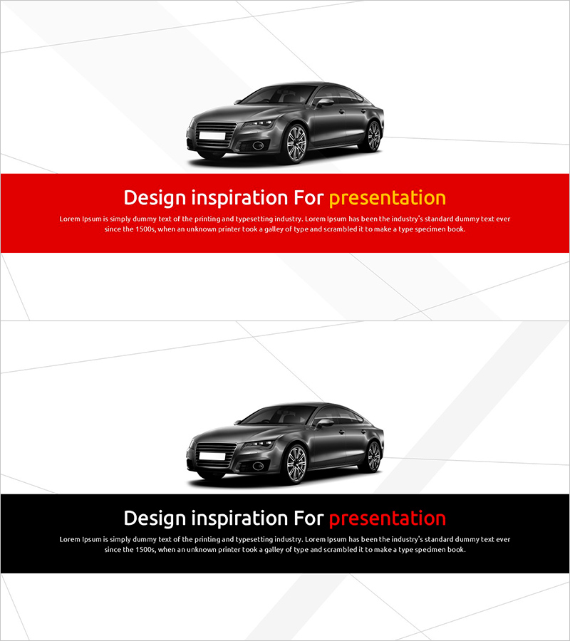 신차 개요 프레젠테이션 템플릿 – 현대적 디자인