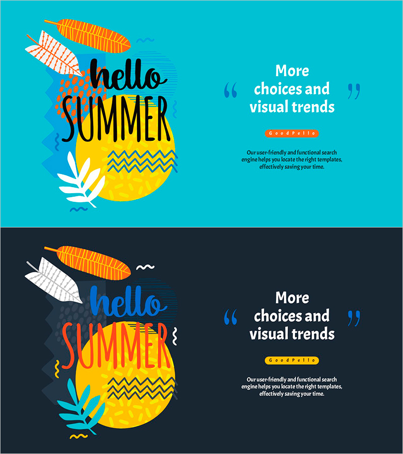 여름 일러스트와 메시지 – 생동감을 담은 인트로