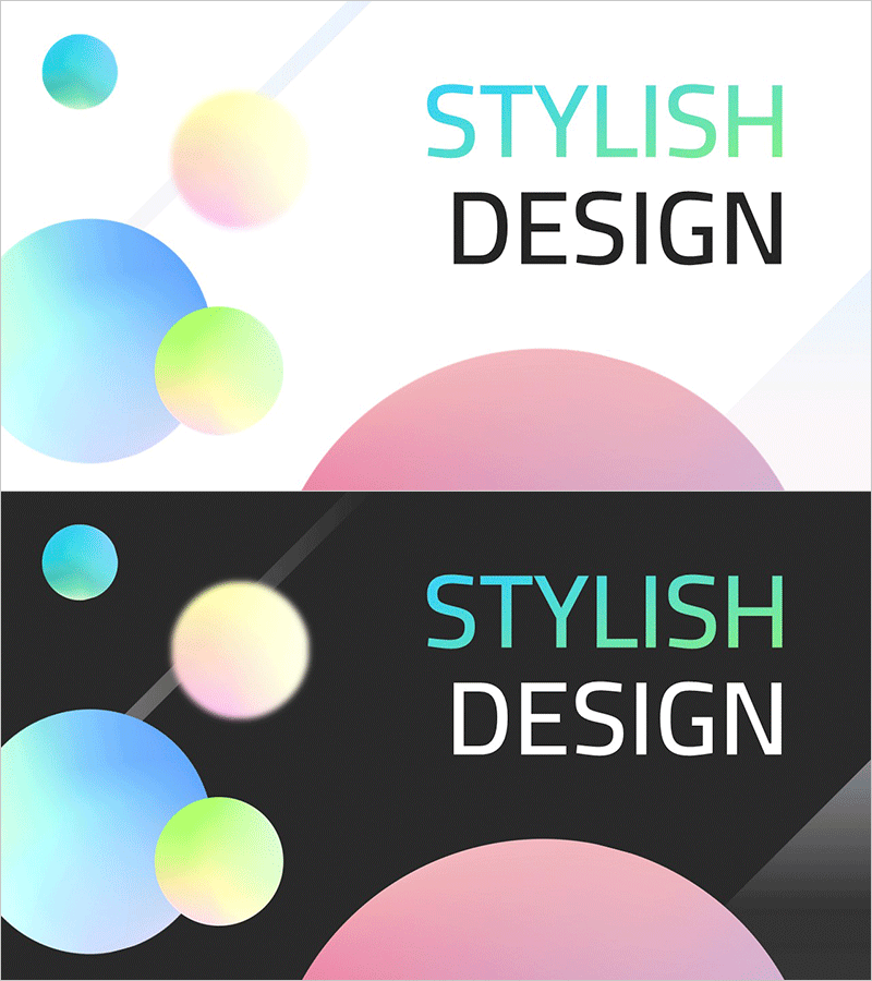 원형 그라데이션 테마 인트로 슬라이드 – 스타일리시 디자인