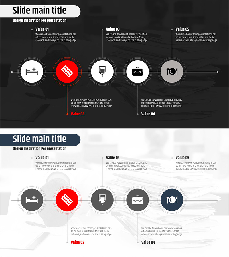효율적인 사업 추진 전략 슬라이드 – 오전 영양제 섭취