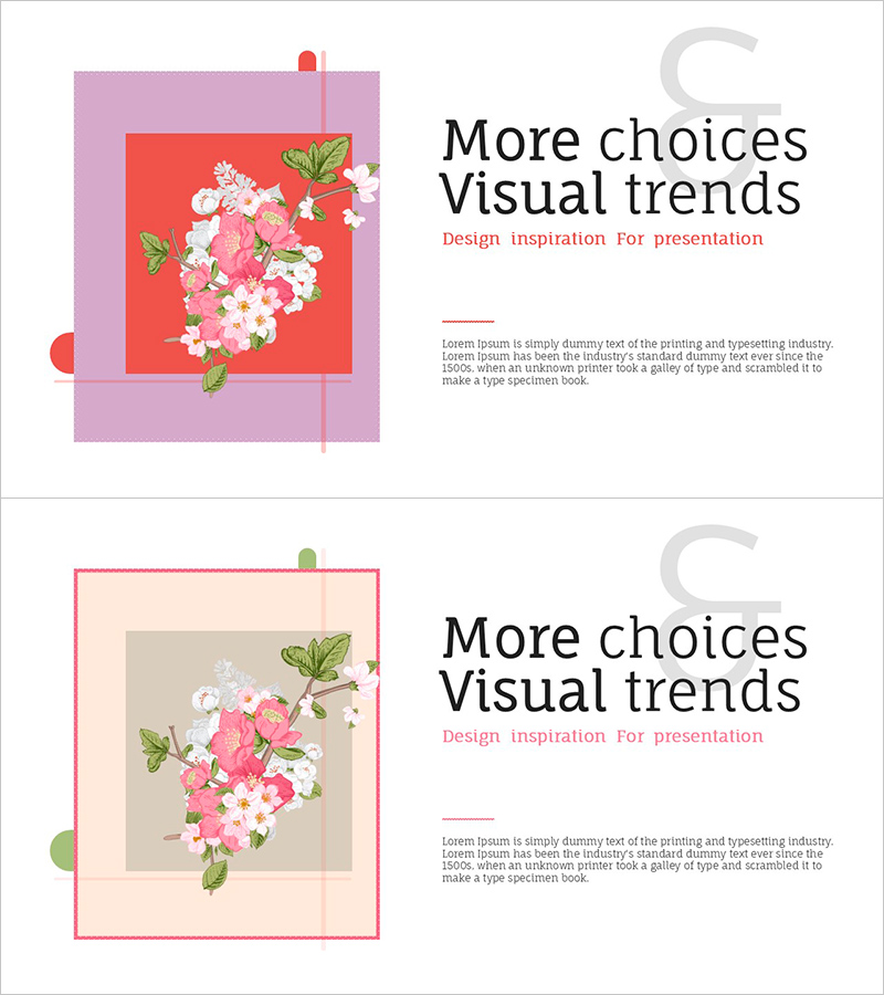 부케 슬라이드02 – 시각적 영감을 주는 간지