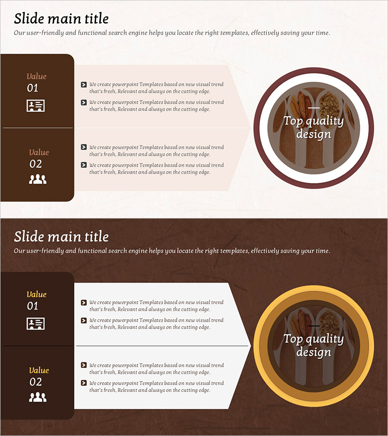 목표와 전략 화살표 다이어그램 – 사업 목표 명확화