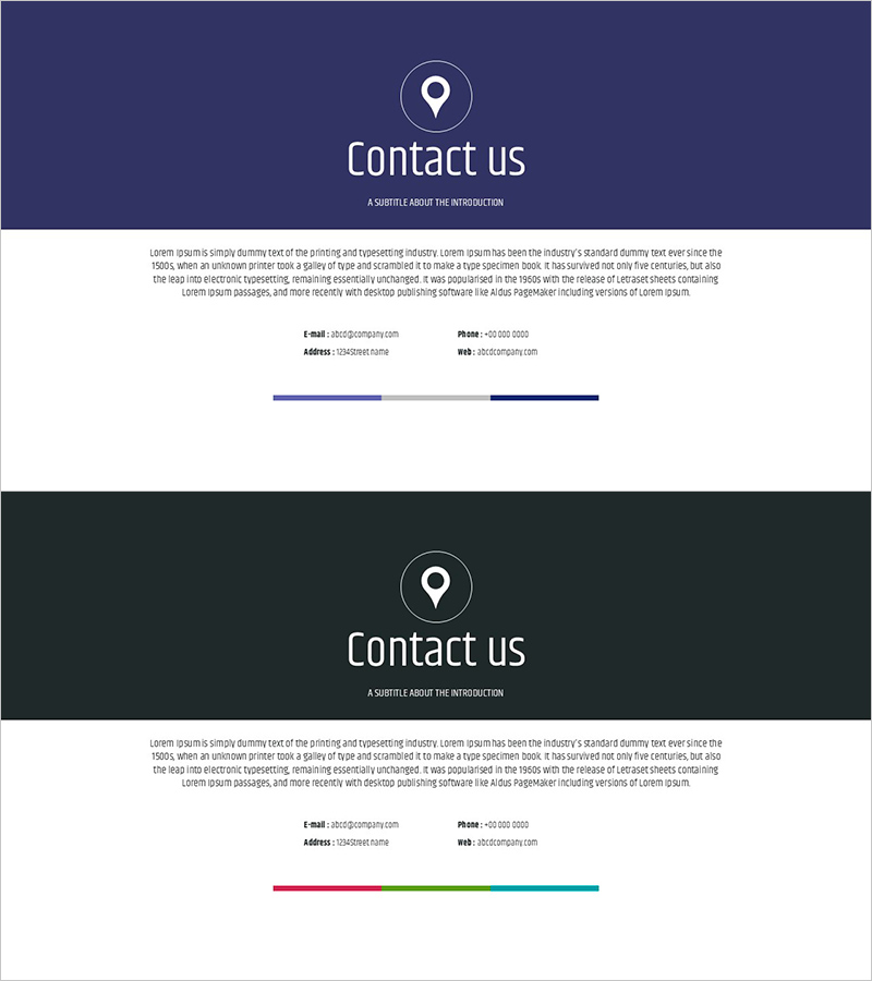 퍼플 블랙 콘택트 슬라이드 – 회사 소개 용
