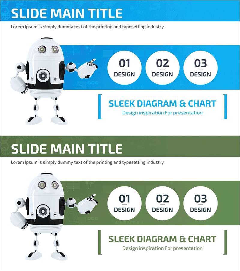 첨단 로봇 사업 목표 슬라이드 – 효율적인 비전 전달