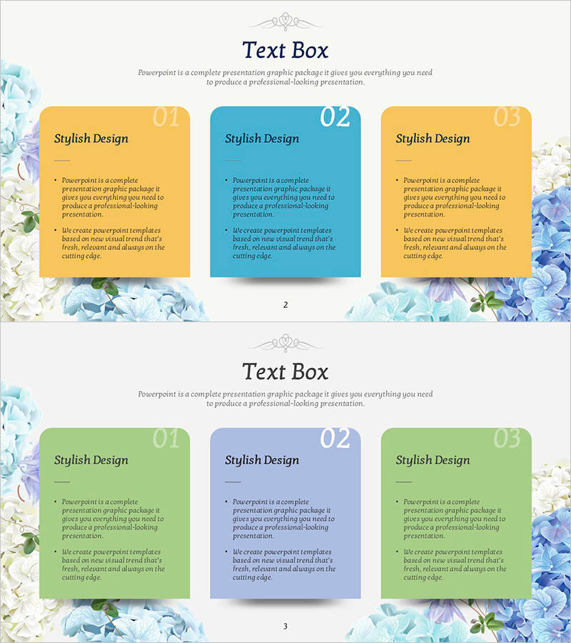 컬러풀한 꽃 템플릿 슬라이드 - 사업 전략 및 해결 방안
