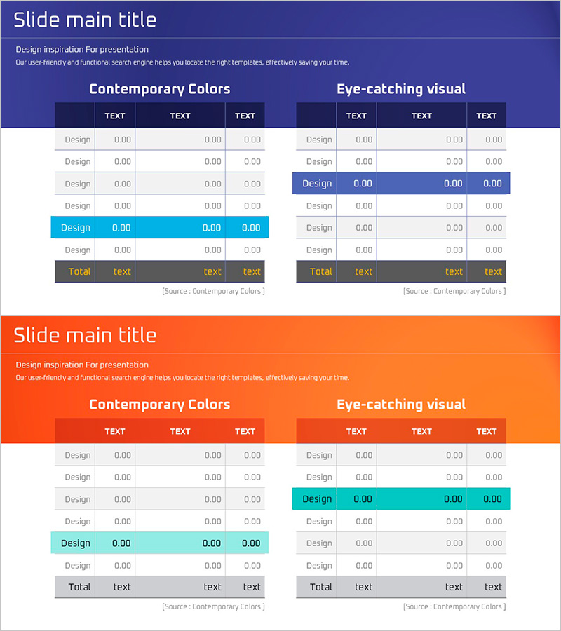 테이블 하이라이트 – 효과적인 데이터 전달