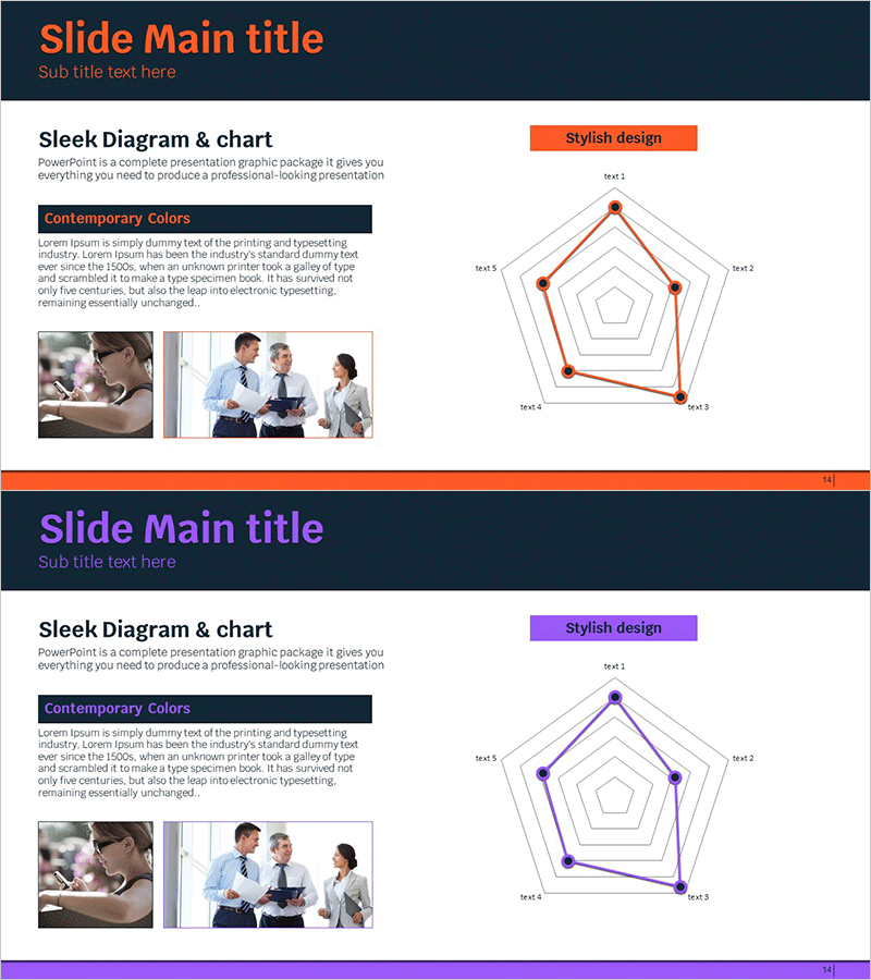 비즈니스 개발 방사형 다이어그램 – 혁신적 비즈니스 전략