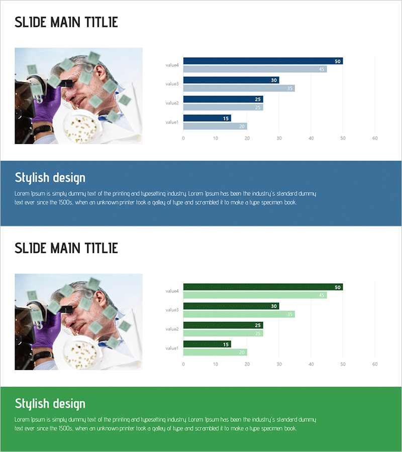 가로 막대그래프를 활용한 데이터 시각화 – 스타일리시한 프레젠테이션