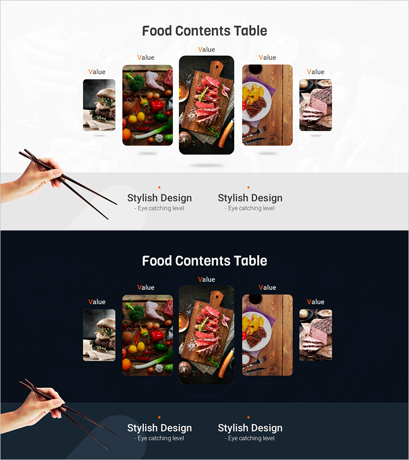 음식 UI 대표 이미지 - 식사 정보를 돋보이게