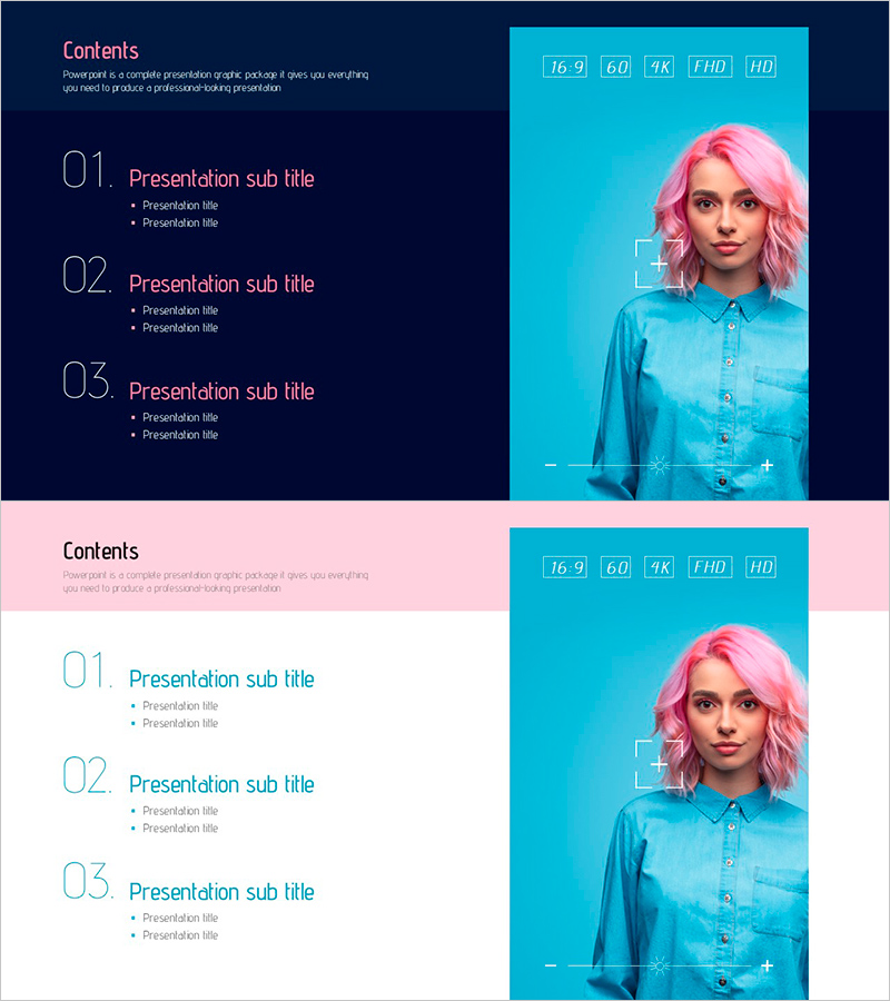 비비드 카메라 앱 와이드 목차 – 시각화로 채우는 프레젠테이션