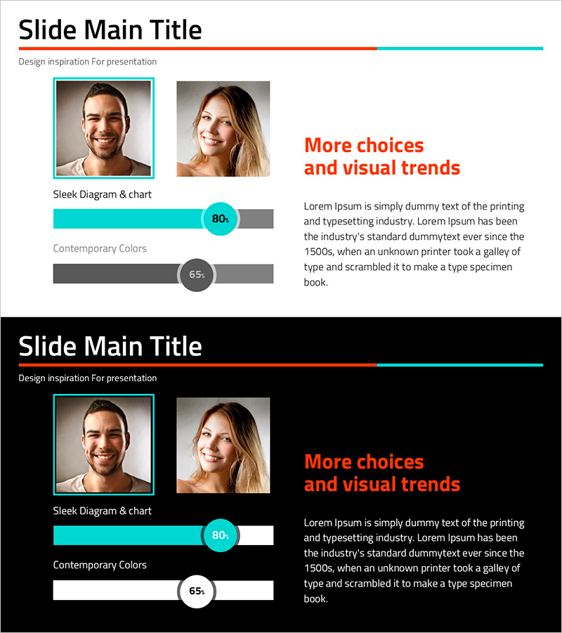 고객별 시장 분석을 통한 숫자적 통찰을 담은 슬라이드 커버
