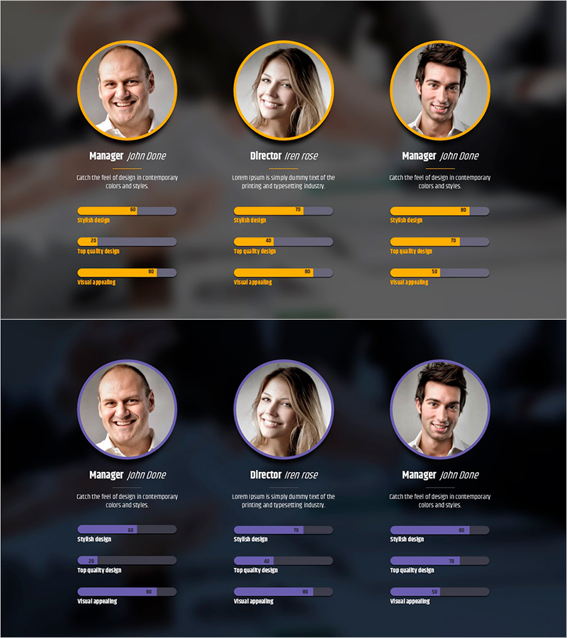 옐로우 퍼플 맨파워 – 시각적으로 매력적인 인포그래픽