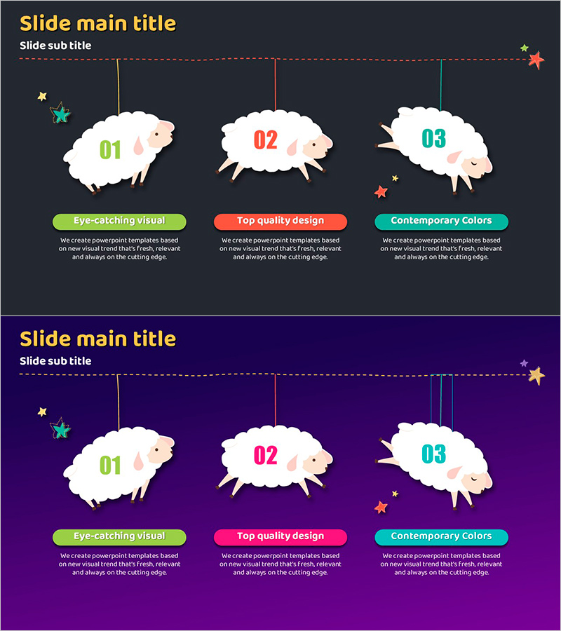 불면증 해결 방법 프레젠테이션 슬라이드 템플릿 – 심신 안정