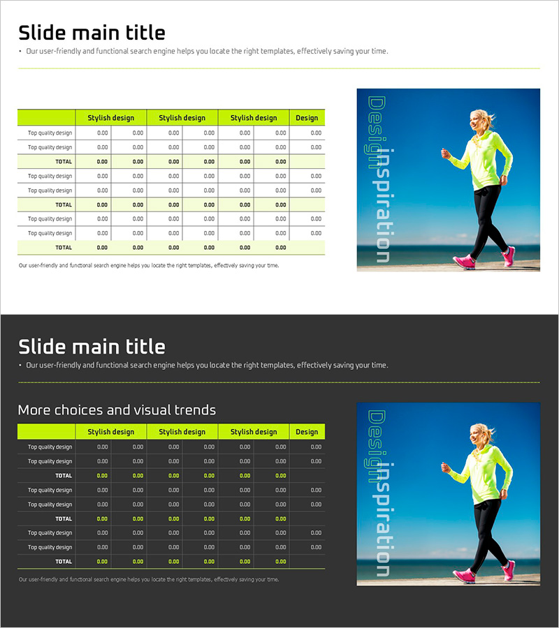 스포츠 데이터 분석을 위한 슬라이드 템플릿 – 시장 동향과 정보 이해