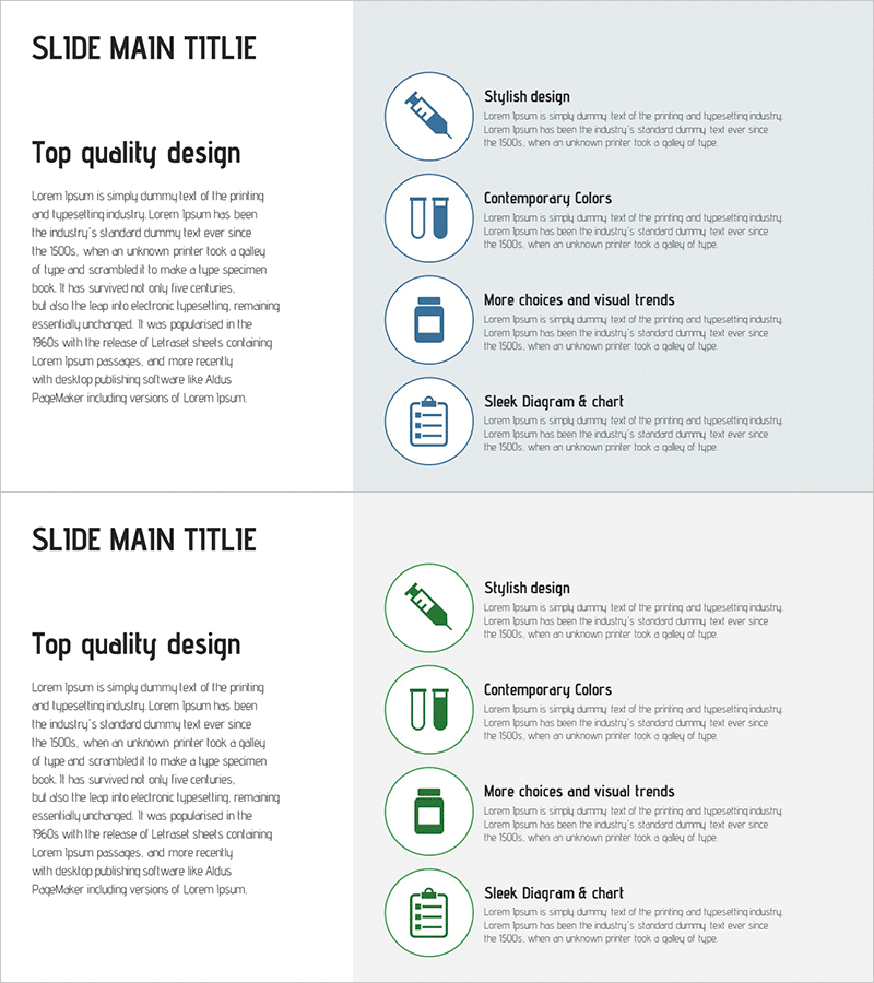 세련된 디자인과 현대적인 색감의 슬라이드 템플릿